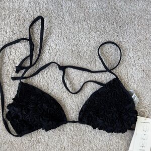 NWT Oysho Flower Detail Triangle Bikini Top